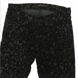 JBrand Olive/ Black brocade jeans, Sz 29